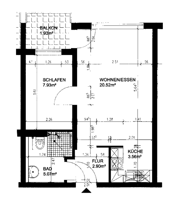 Grundriss Wohnungstyp 5 - Dörnigheim, Ascher Straße